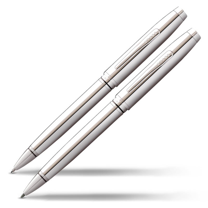 Cross Coventry Polished Chrome Pen and Pencil Gift Set - Image 1
